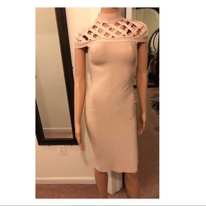 Gracia bandage pink nude dress